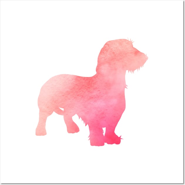 Pink Dachshund Wall Art by TheJollyMarten